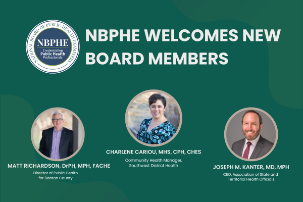 NBPHE Welcomes New Board Members